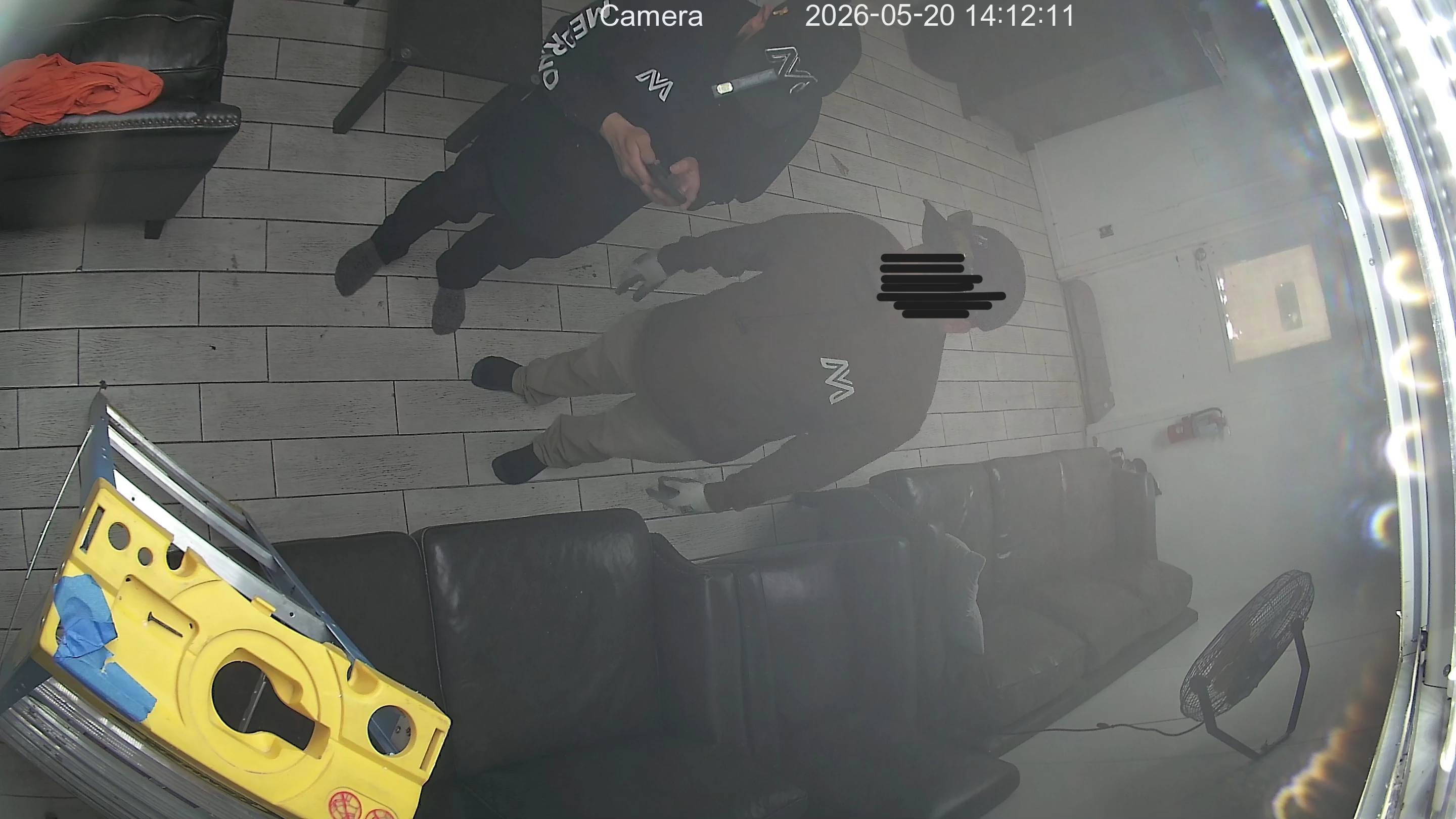 Actual surveillance view from AIBASE pinhole camera
