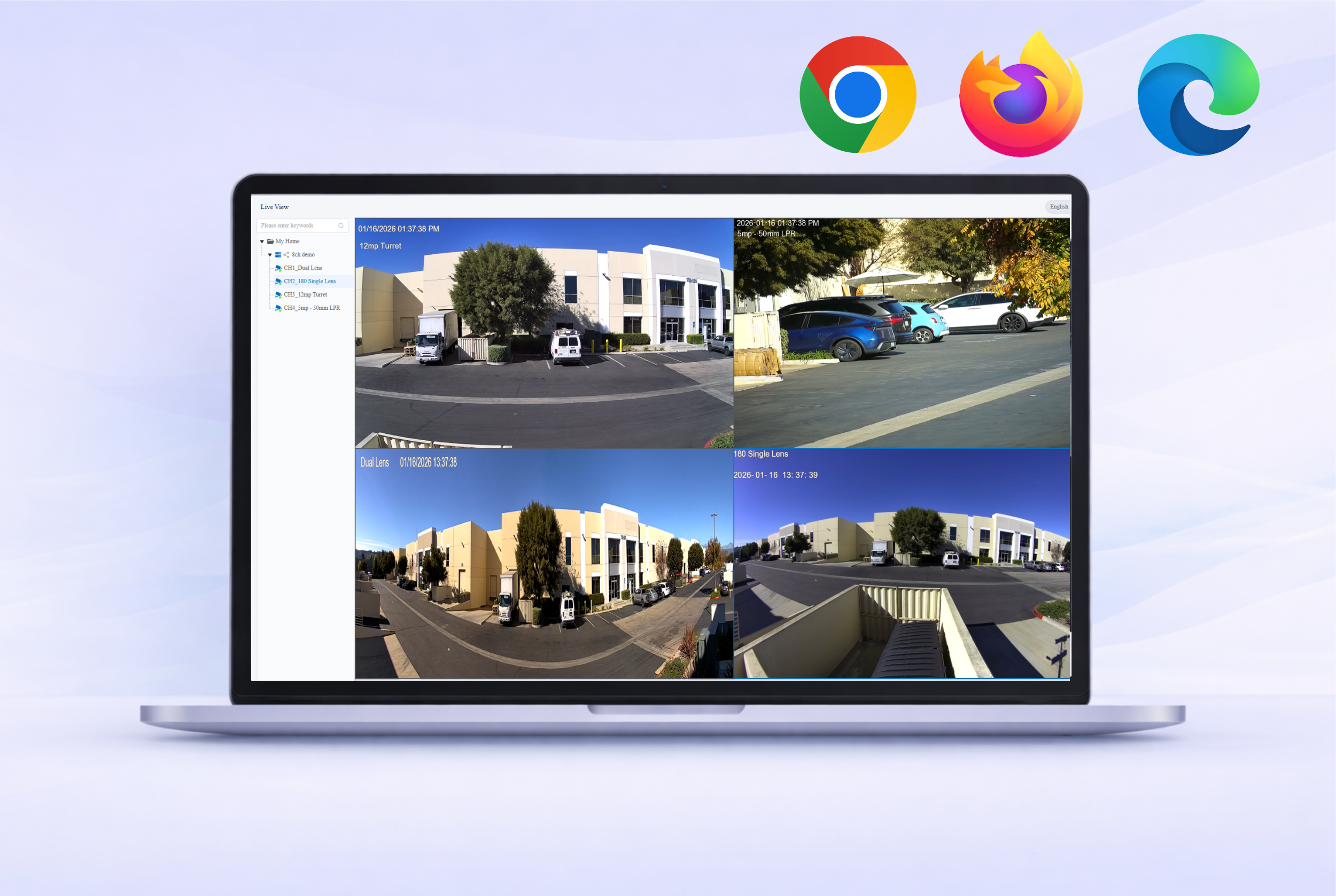Web VMS demo connection details