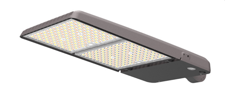 • High efficacy up to 170lm/W ,500W up to 160lm/w• AC120-277V,  AC277-480V,0-10V dimming• Surge Protection: L/N-P 6KV for 150W, 10KV Surge Protection for 300W & 500W • CCT & Wattage Selectable• Light Distribution:  (T3).