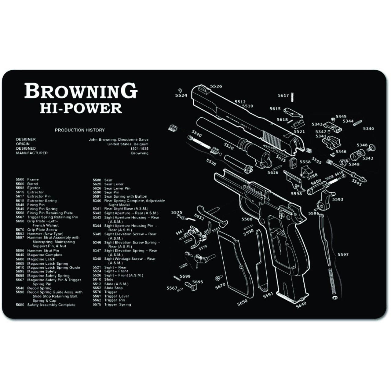 Browning Hi Power TekMat Gun Cleaning Mat