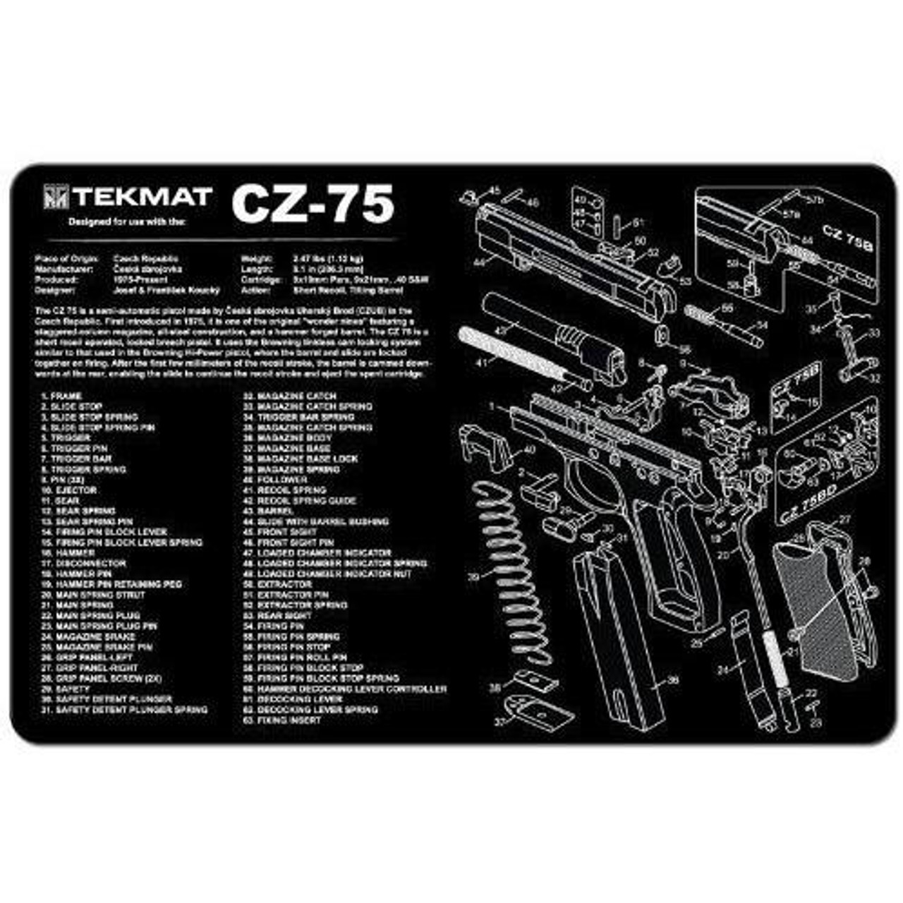 CZ-75 TekMat Gun Cleaning Mat