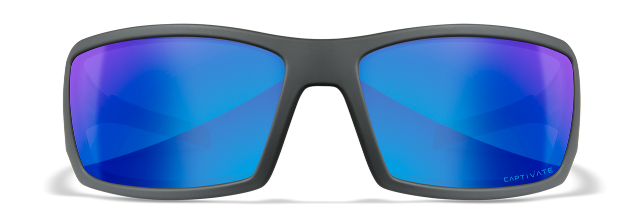 Wiley-X Twisted Captivate Polarized Blue Mirror Safety Glasses