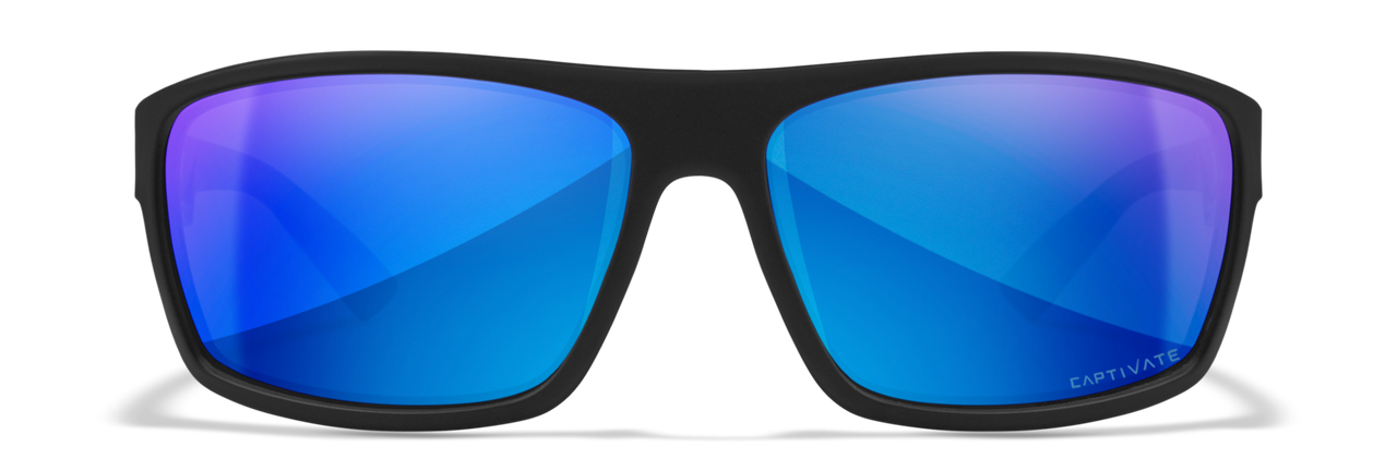 Wiley-X Peak Captivate Polarized Blue Mirror Safety Glasses