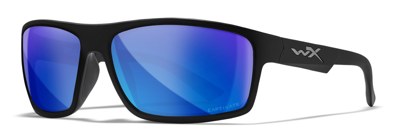 Wiley-X Peak Captivate Polarized Blue Mirror Safety Glasses