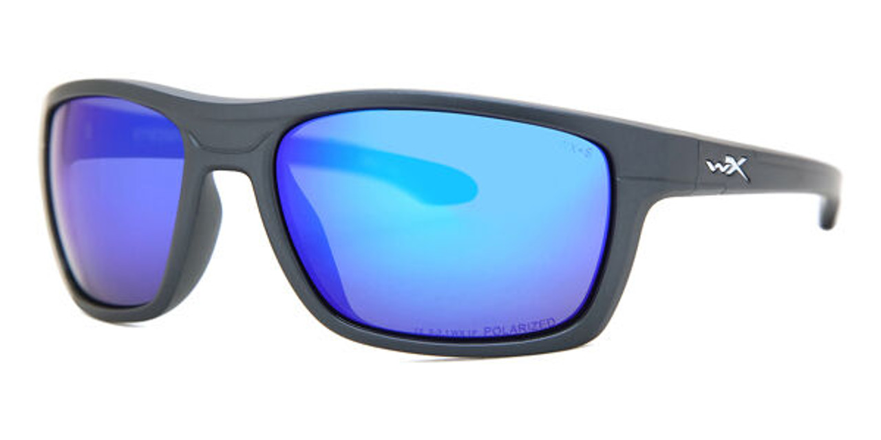 Wiley-X Kingpin Captivate Polarized Blue Mirror Safety Glasses