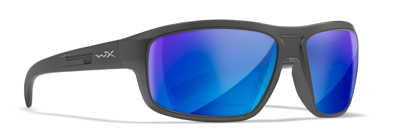 WileyX CONTEND Captivate Pol Blue Mirror Smoke Grey Matte Graphite Frame - ACCNT09 - 712316003490 - Lunettes Polarisantes > Vêtements de Carpiste > Lunettes de soleil - Magasin de pêche