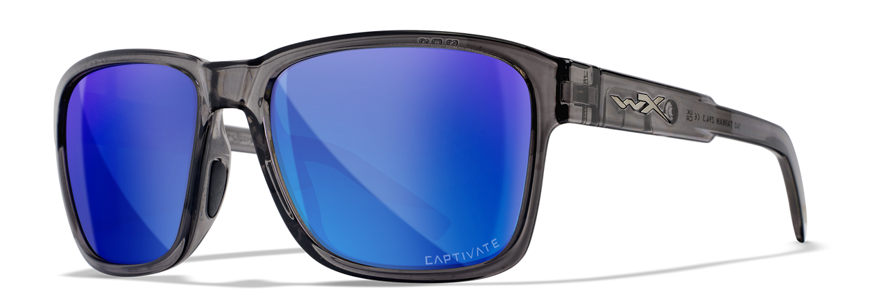 Wiley-X Trek Captivate Polarized Blue Mirror Safety Glasses