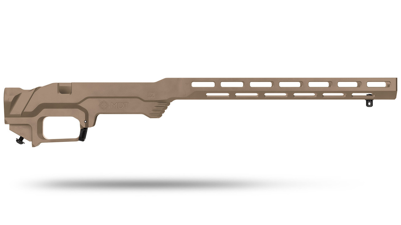 MDT - LSS-XL Gen 2 Chassis - Remington 700 - Carbine - Short Action - RH - FDE