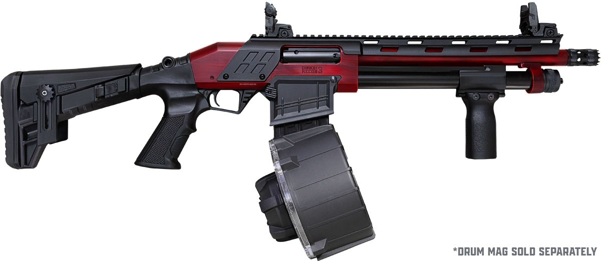 Canuck Recon 3  Pump - 12' Barrel, 12ga 2-3/4" & 3" - Distressed Red