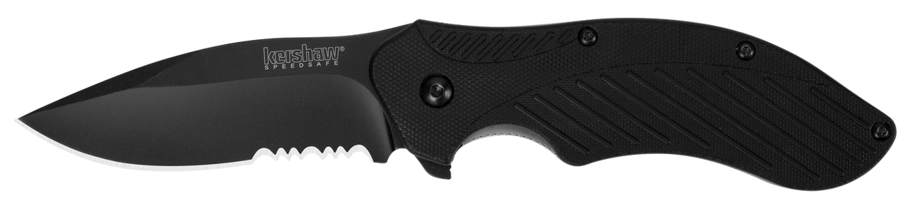 Kershaw Clash - Black - Serrated Knife