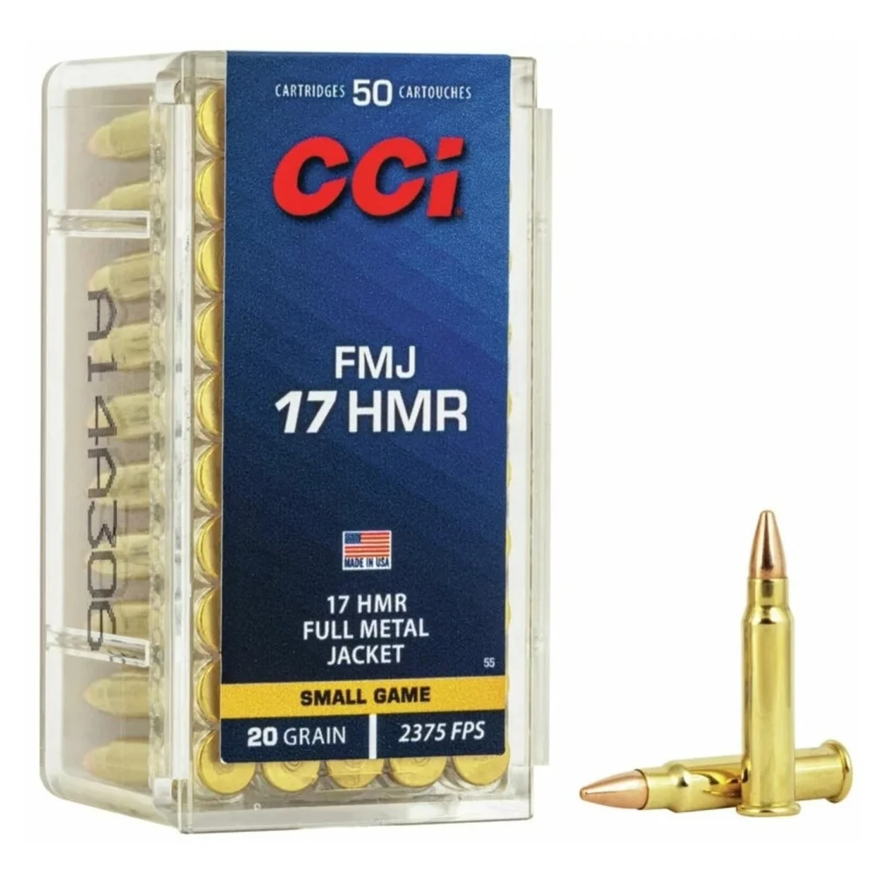 CCI 17 HMR FMJ Small Game 20-grain  - Box of 50