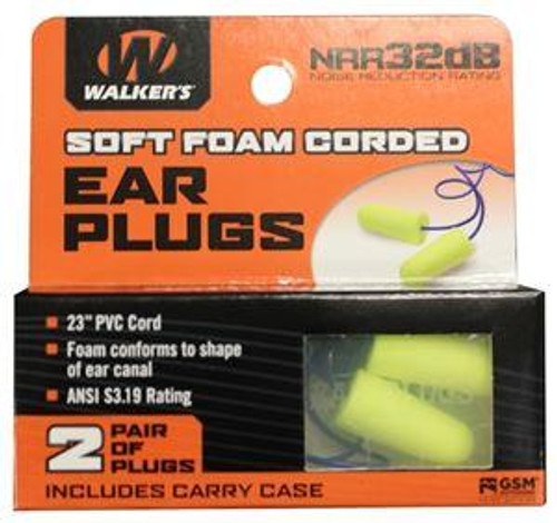 2 PAIRS NEON YELLOW / BLUE CORDED FOAM PLUG WITH PLASTIC CASE 2 PAIRS NEON YELLOW / BLUE CORDED FOAM PLUG WITH PLASTIC CASE