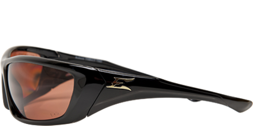 Edge Robson Safety Glasses with Black Frame and Polarized Copper Driving Lens