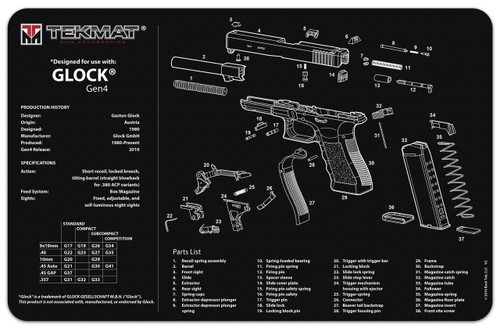 Glock GEN4 TekMat Gun Cleaning Mat Glock GEN4 TekMat Gun Cleaning Mat