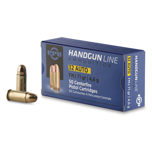 PPU .32ACP 71Gr FMJ - Box of 50
