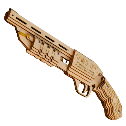 Caliber: Rubber Band Shotgun Wood Puzzle
