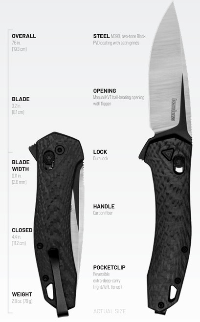 Kershaw Covalent Carbon Fiber M390 Limited Edition Knife