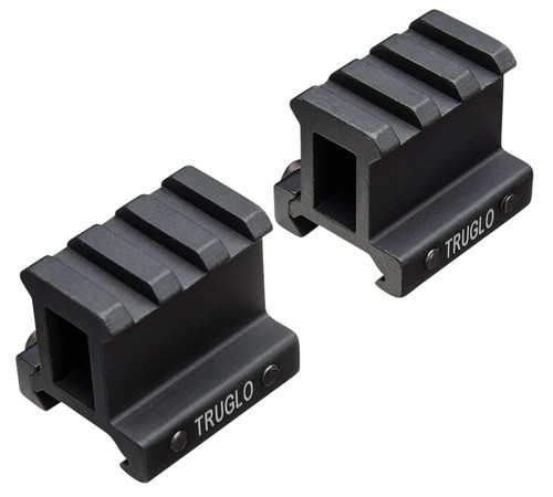 TRUGLO PICATINNY RISER MOUNT - 2-PIECE - 1" HEIGHT