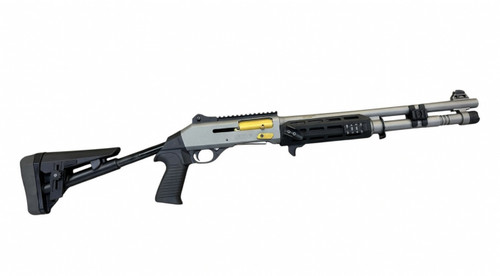 Canuck TacOp Pro 18.5"Semi-Auto 12ga - 3" Shotgun - Grey/Gold