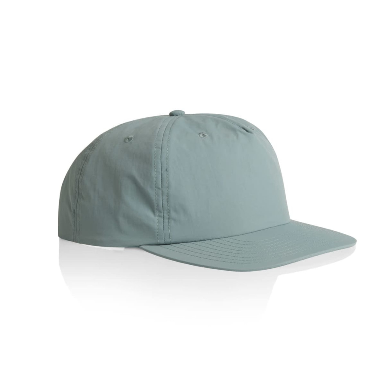 A light green cap with a curved brim and a logo on the front, designed for outdoor activities.