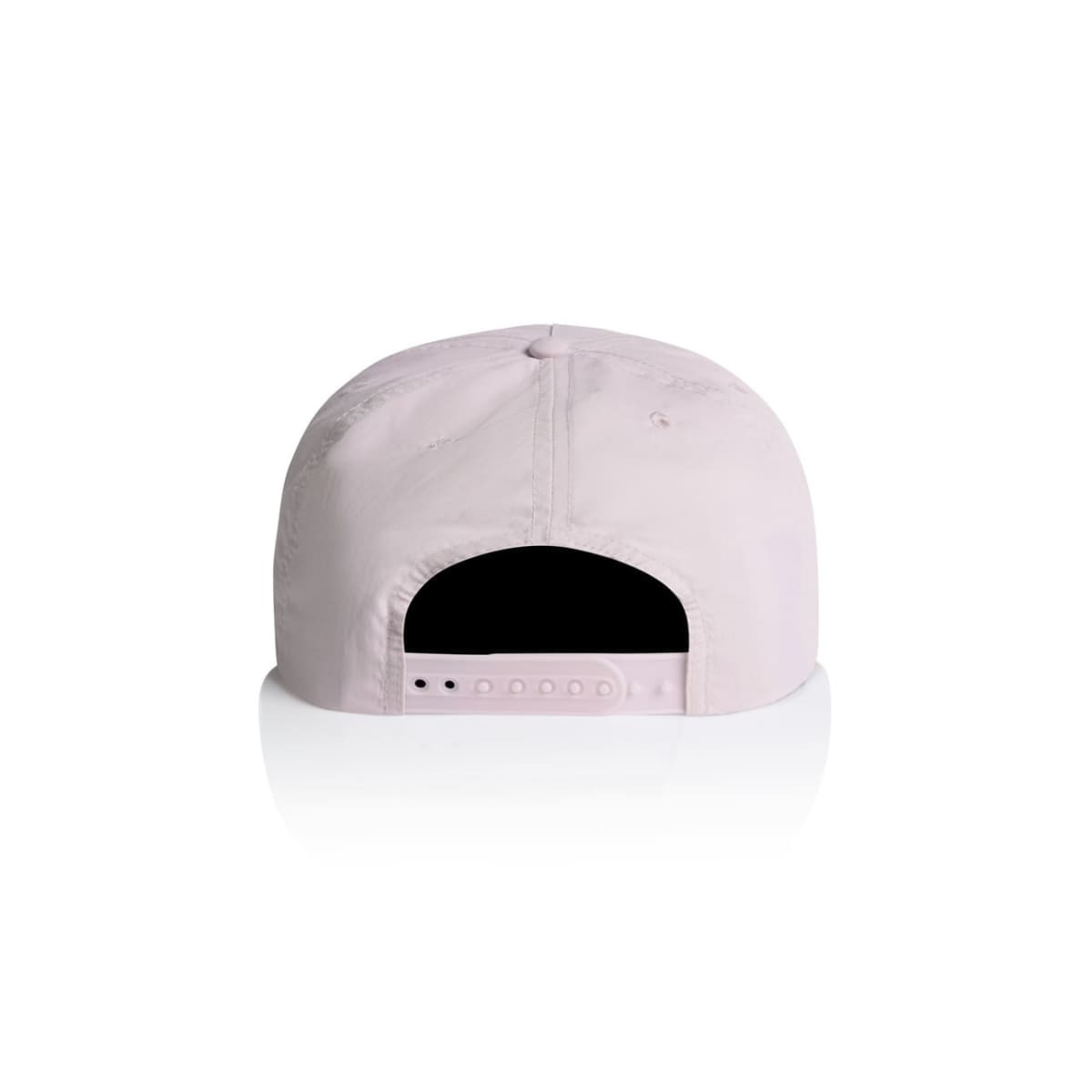 A lightweight pink cap featuring an adjustable strap and a logo on the back.