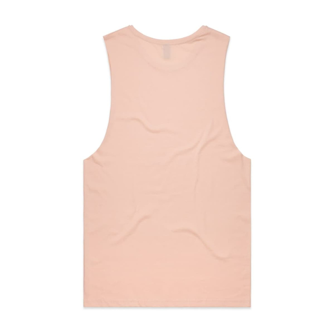 A plain pink singlet tank top with a relaxed fit and no visible branding on the back.
