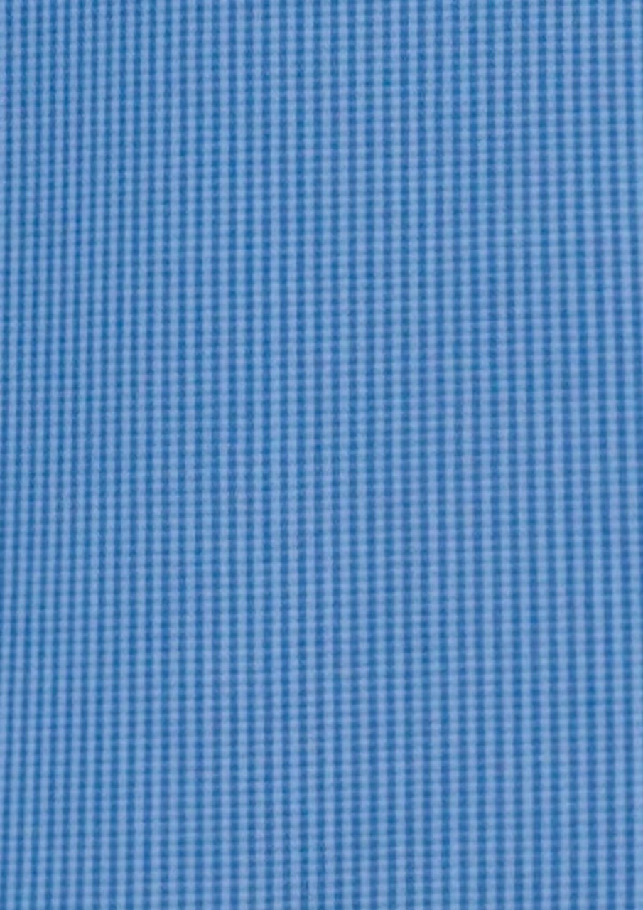 A micro check fabric pattern in shades of blue, suitable for a men's short sleeve button-up shirt.