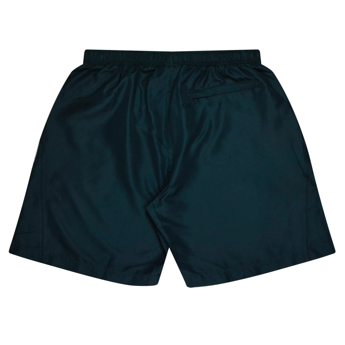 PONGEE SHORT KIDS SHORTS in dark green, featuring an elastic waistband and a back pocket. Includes a logo.
