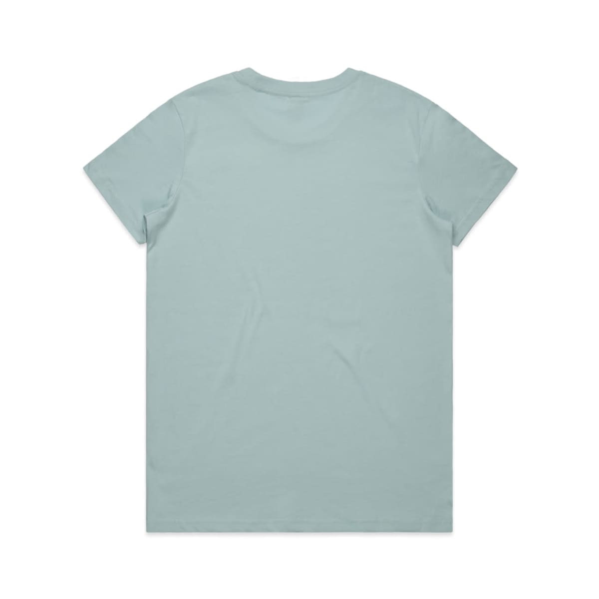 A mint green t-shirt with a simple design and a logo. It features a classic crew neck and short sleeves.