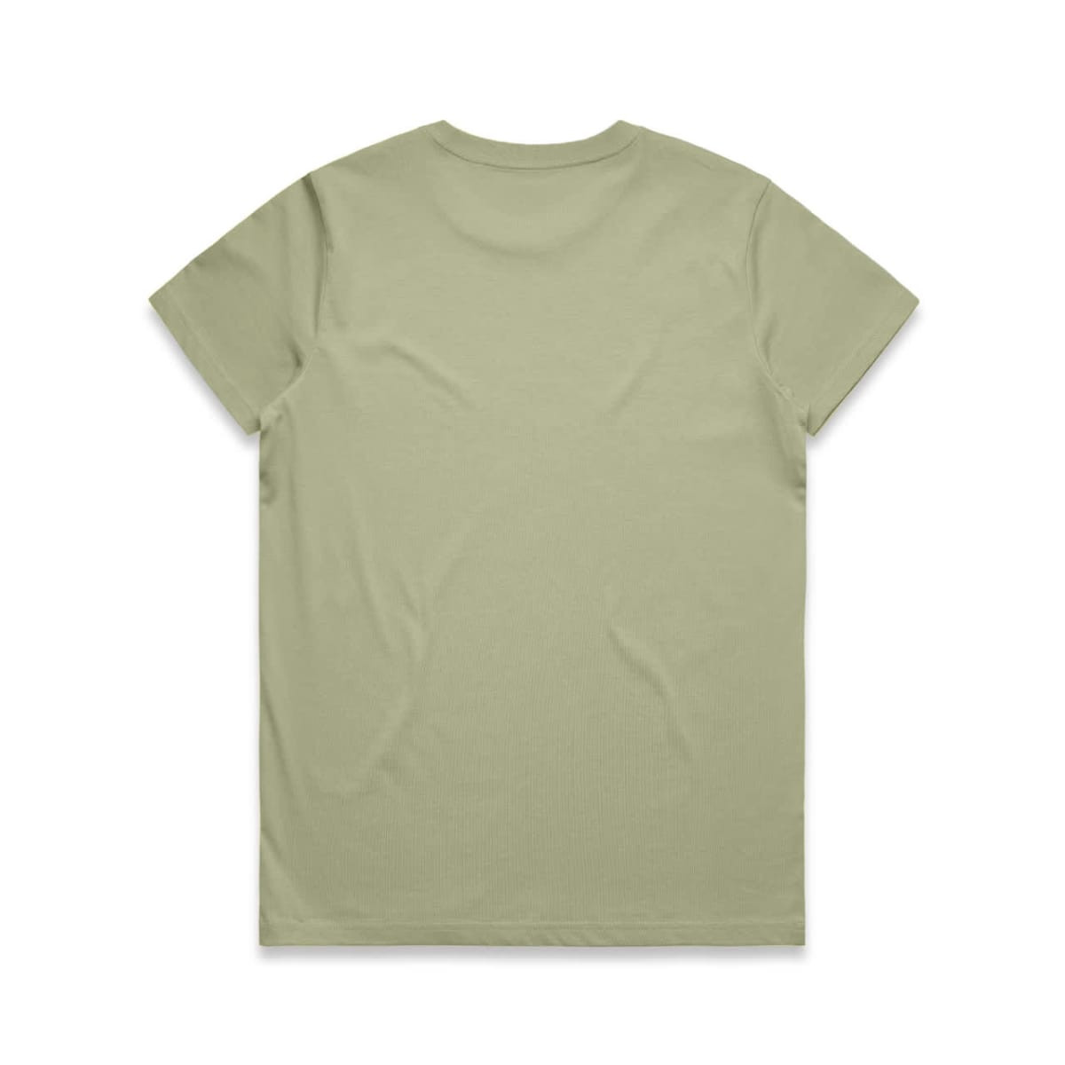 A light green t-shirt with a plain back design and no visible logos.