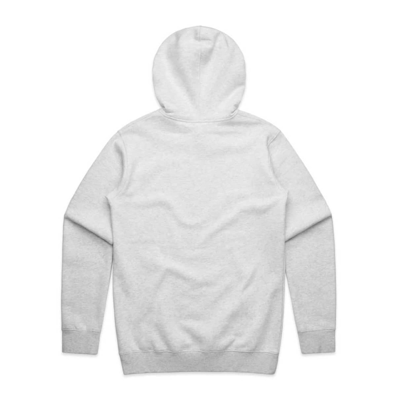 A grey hoodie with a hood and long sleeves, featuring a plain design on the back.