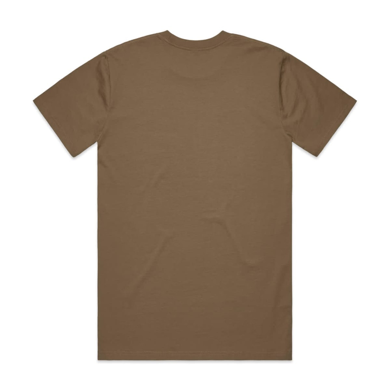 A brown Classic Tee t-shirt, featuring a plain back view without any logos or designs.