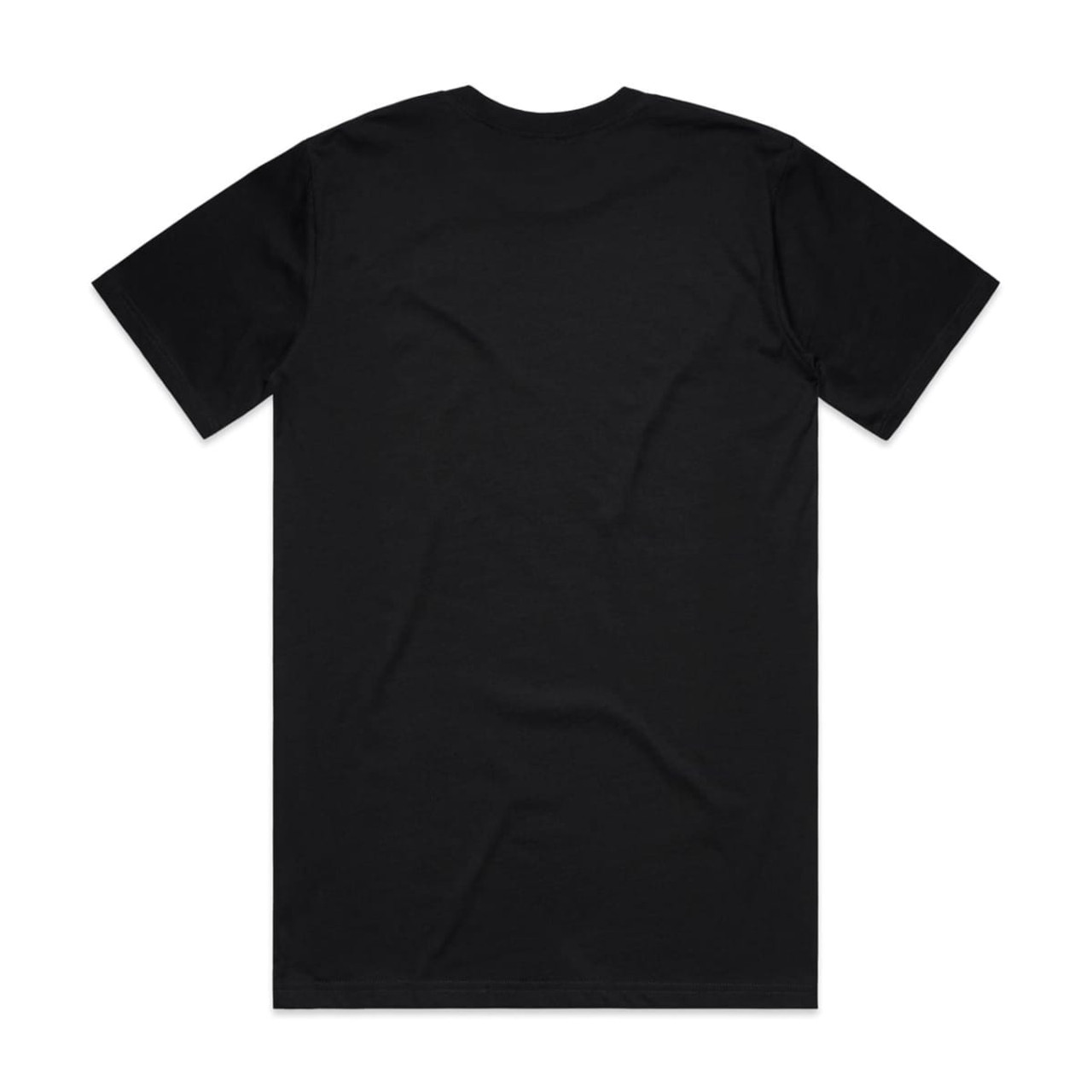 A black Classic Tee with a plain back design. The shirt features short sleeves and a round neckline.