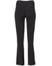 Black ladies' permanent press pants with a flared leg and two back pockets. Features a simple design without visible branding.
