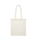 A plain white tote bag with long handles and no visible logo or branding.