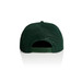 A green trucker cap featuring mesh detailing at the back and an adjustable snap closure.