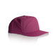 A cap in a vibrant shade of pink, featuring a solid design and a curved brim. It has a logo on the front.
