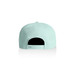 A mint green cap featuring an adjustable strap at the back and a logo on the side.