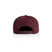 A maroon cap featuring a solid fabric design and an adjustable strap at the back. Includes branding on the side.