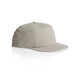 A light grey cap with a rounded crown and a flat brim, featuring a logo on the side.
