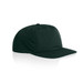 A dark green cap with a flat brim and ventilation holes, featuring a logo on the front.