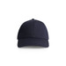 A navy blue cap featuring a structured design and a logo on the front. Suitable for various casual occasions.