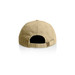 A beige cord cap with a textured fabric and an adjustable back strap. It features a logo on the side.