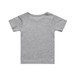 A grey infant t-shirt with a standard crew neck and short sleeves, featuring a plain back design.