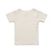 A plain cream-coloured infant t-shirt featuring a back view. The shirt has short sleeves and a round neckline.
