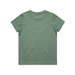 A kids' staple tee in a soft green colour, featuring a plain back design. It has a simple, comfortable cut.
