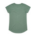 A green T-shirt with short sleeves and a rounded hem. The back is plain with no visible logos or designs.