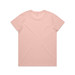 A plain pink t-shirt with a crew neck and short sleeves, featuring no visible logo or branding.