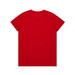 A red t-shirt featuring a plain design, with a crew neck and short sleeves. The back is visible.