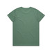 A green unisex T-shirt with a simple design and a logo on the back.